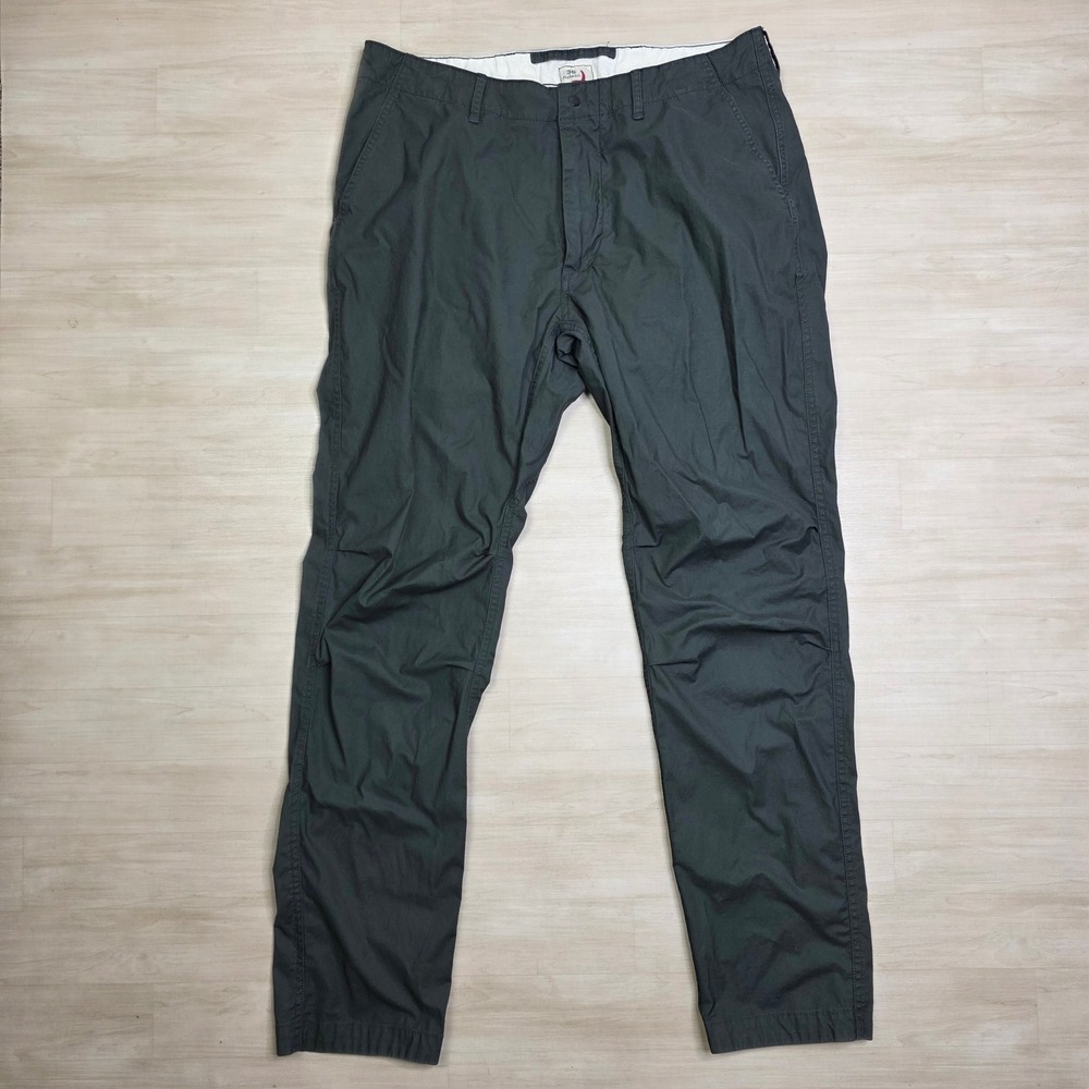 Relwen Flyweight Flex Chino Pants Charcoal Gray Size 36 Straight Leg Stretch